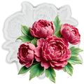 Peony Flower Fondant Molds Flower Leaf Silicone Chocolate Mold - color: Style 31