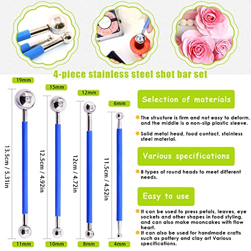 Keadic 37Pcs Rose Gold Clay Fondant Extruder Cake Decorating Supplies Sugar Modeling Tool Set, Clay Extruder Gun with 20 Tips Sugar Extruder Disks & Ball Stylus Dotting Tool - color: Rose Gold