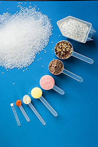 1/4 Teaspoon (1.25 mL) Short Handle Plastic Measuring Spoon for Coffee, Protein Powder, Pet Food, Spices, Grains, Dry Goods – Food-Grade BPA-Free (Pack of 1) - size: 1.25 mL | 1/4 Teaspoon