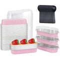 LNYZQUS Mini Loaf Pans with Lids 100 Pack, 6.8oz Rectangle Cake Tins - color: Pink, size: 6.8 oz