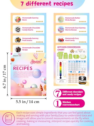 117Pcs Gummy Candy Molds Kit with Wrappers, Recipe Card,Droppers Brushe - color: Candy set - 117 pcs