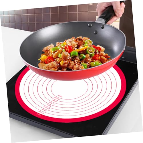 Silicone Kneading Mat Set 30 cm Red Round