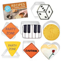 R&M Shapes Cookie Cutter 7-Piece Gift Set-Includes Squares, Rectangle, Triangle, Hexagon, Circle, Heart Cookie Cutter with Recipe Card - Steel