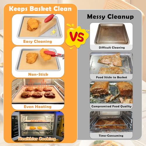 YQL 10x12 Inch Air Fryer Liners, 150PCS Unbleached Parchment Paper - size: 10x12 Inch