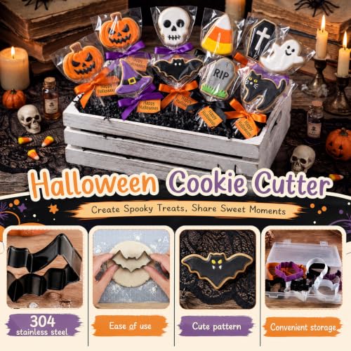 Yaocom 10 Pcs Multicolor Halloween Cookie Cutter Set - style: Halloween Style