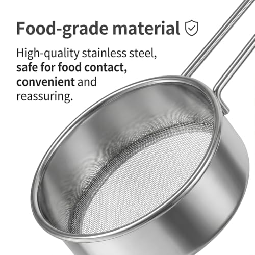 1Pc Stainless Steel Mini Powder Shaker, Handheld Fine Mesh Sifter for Powdered Sugar, Cocoa Powder and Baking Flour Use