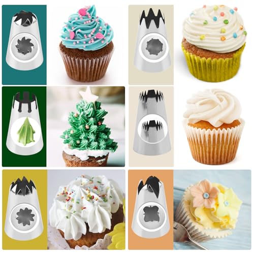 12PCS Large Piping Tips Set with Pastry Bag – for Cookie, Cake & Cupcake