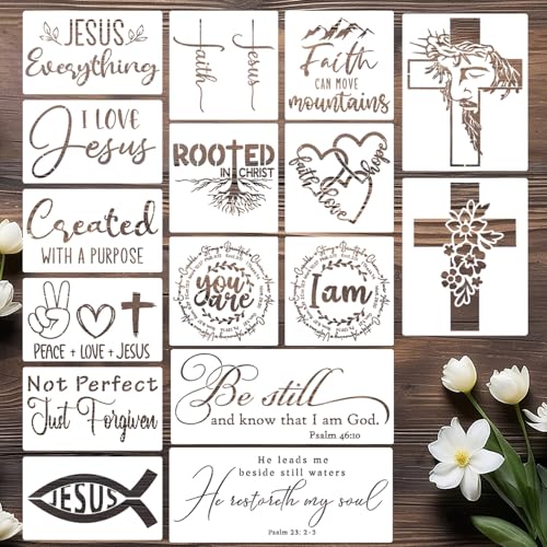 Christian Stencils for Painting Bible Verse Stencil - style: Christian
