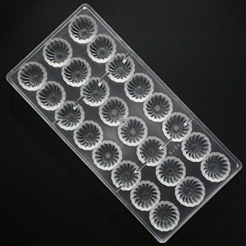 Polycarbonate Chocolate Mold DIY Candy Mould Clear Hard Plastic Bakeware Pastry Tools Flower (S2-19369) - color: 13