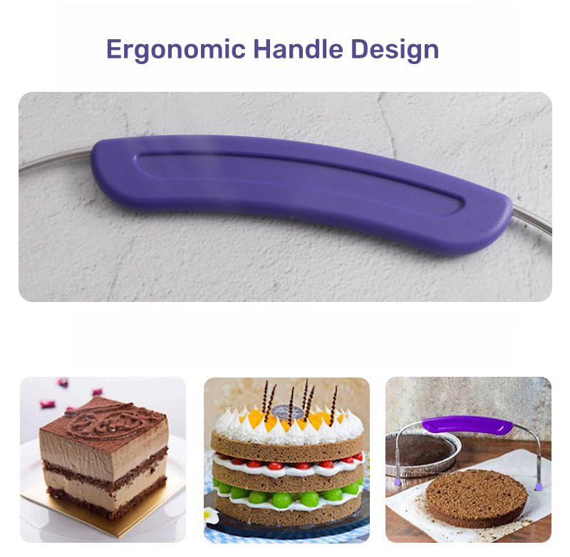 Adjustable Cake Leveler Cutter for Leveling Tops, Suitable for 10 Inch Cake, (purple Cake Leveler) - color: purple Cake Leveler