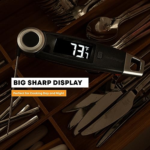 Finaltouch X10 Instant Read Digital Meat Thermometer NSF Certified - color: Tangerine Tart