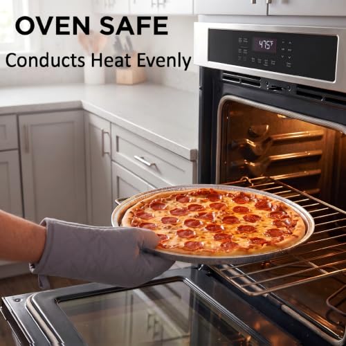 25-Pack 12-Inch Disposable Pizza Pans, Aluminum Baking Trays - size: 25 Pack