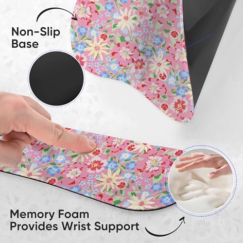 Keyboard Wrist Rest Pad and Mouse Wrist Rest Support Gaming Mouse Pad Ergonomic Gel Memory Foam Set for Computer, Laptop, Office, Pain Relief, Comfortably Typing (KM-42) - color: Km-42