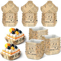 Maxcheck 300 Pcs Square Cupcake Liners 2.36'' Paper Baking Cups,Retro - style: Retro