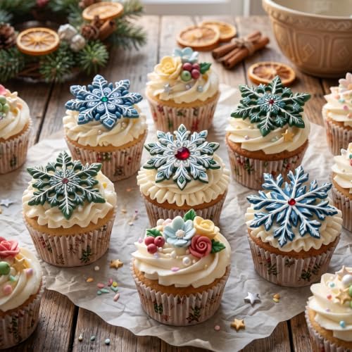 Christmas Snowflake Silicone Mold Winter Snow Fondant Mold - color: Style I