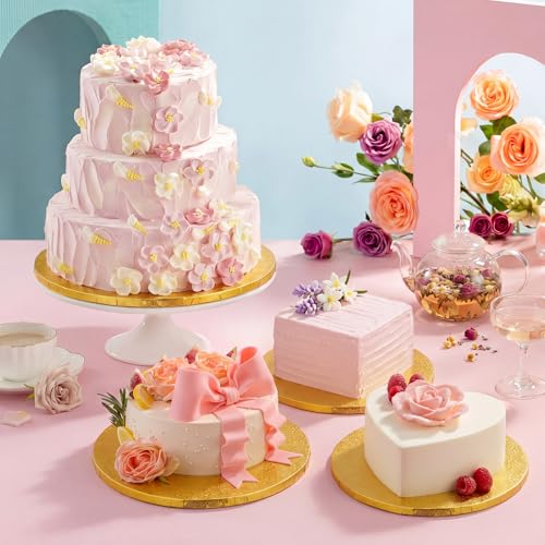 Zopeal 20 Pack 10 Inch Round Wedding Cake Boards,Gold - color: Gold