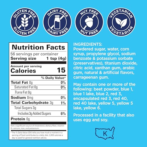 Satin ice Red Cookie Icing - 8oz - Bottle - color: Red