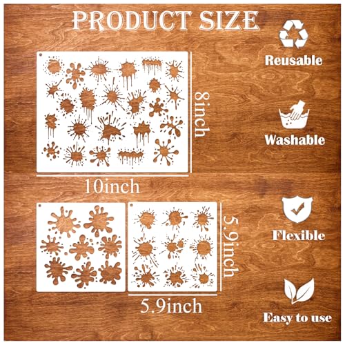12 Pcs Graffiti Stencils for Spray Painting Reusable