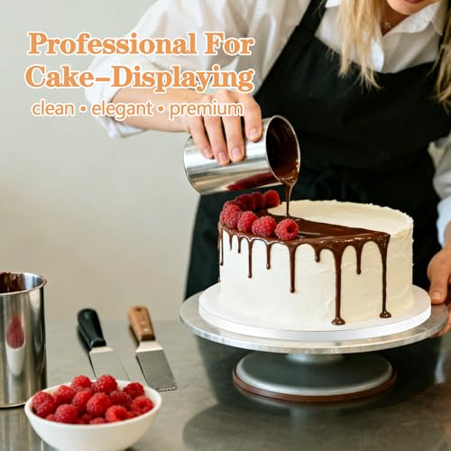6PCS 10 Inch Round Cake Boards, Food-Grade 1/2" Thick Cake Drums, Greaseproof Cardboard Cake Rounds for Wedding Birthday Tiered Cakes & Bakery Display - size: 10Inch-1/2"Thick