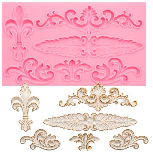 Baroque Filigree Silicone Mold Lace Fondant Mold
