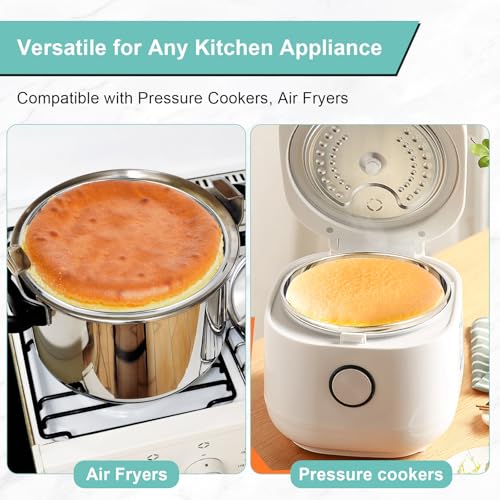9 Inch Cheesecake Pan, Leakproof 304 Stainless Steel Springform Pan with Silicone Protector for Water Bath Baking, Removable Bottom, 50 Pcs Parchment Paper, Dishwasher Safe - size: 9 inch