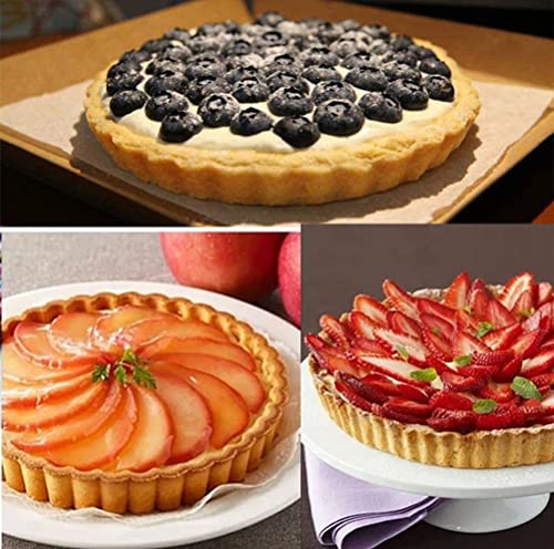 RICHSC-PAN Tart Pan Set, 11 & 9 Inch Tart Pans with 6Pcs 4 Inch Mini Pans. - size: (11+9+4)Inch