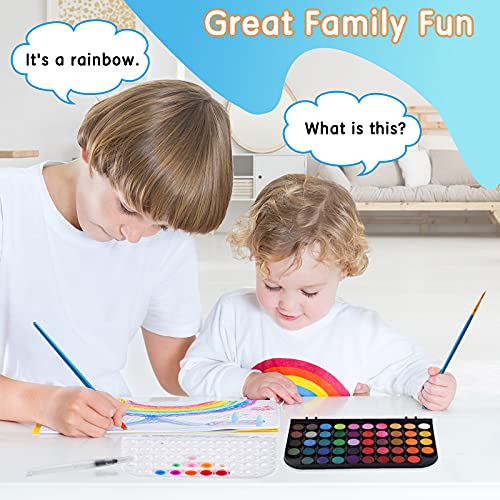 36 Colors Washable Watercolor Paint Set, with 3 Brushes Pen