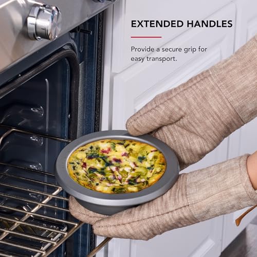 KitchenAid Nonstick Aluminized Steel Round Cake Pan, Dishwasher Safe, Contour Silver, 6 Inch - color: Contour Silver, size: 6 Inch