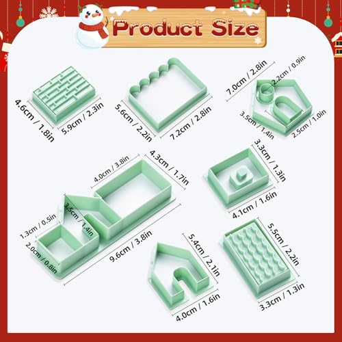 KALAIEN 10 Pcs Gingerbread House Cookie Cutters Set of 3 - color: 3 sets(10pcs)