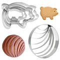 Concha Cutter, Concha Stamp & Pig Cookie Cutter Set – Ideal for Mexican Coffee, Hot Chocolate, Day of the Dead, Mexican Theme Parties, Festive & Family Gatherings - color: Concha Cutter+Pig