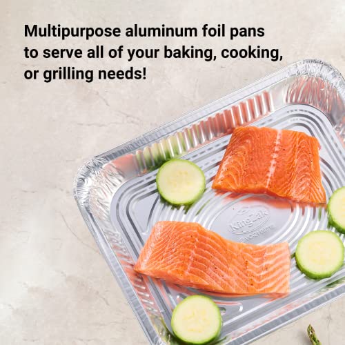 Aluminum Pans Half Size, 9X13, Extra Heavy Duty Disposable Foil Pans For Baking (30 Pack) Roasting & Chafing, Deep Tin Foil Bakeware, Steam Table Tray, Cookware, Food Prepping, Cake & Oven Pan - size: 30 Pack - Pans Only