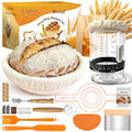 Sourdough Starter Kit with Sourdough Jar & Baking Supplies for Beginner - color: Orange