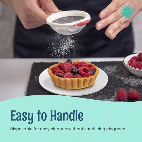O'CREME Mini Cake Boards 4 Inch Round White Foil Grease-Proof 100 - color: White, size: 4 Inch
