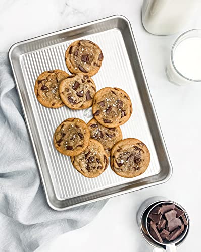 USA Pan Nonstick Half Sheet Pan and Quarter Sheet Pan, Set of 2, Aluminized Steel - size: Half Sheet, Quarter Sheet, style: Set of 2