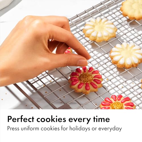 OXO Good Grips 14-Piece Cookie Press Set,Cookie Press with 12 Stainless Steel Disks and Storage Case,Holiday Baking and Everyday Treats,Essential Baking Supplies,(Pack of 2) - size: 100 (Pack of 2)