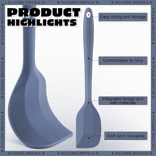 Honeydak 24 Pieces Mini Silicone Spatulas, 8.3 Inch Small Rubber Spatula Heat Resistant Non Stick Seamless Design Flexible Scrapers Kitchen Use Cooking Baking Tool (Vibrant Color) - color: Vibrant Color