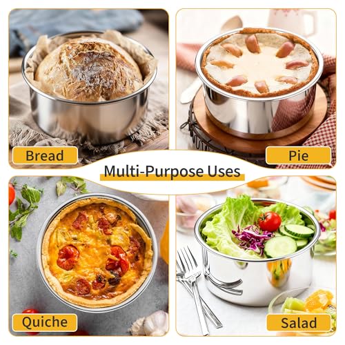 TeamFar 5 Inch Cake Pan Set of 3, Stainless Steel Small Layer Cake Pans Tin - size: 5 inch