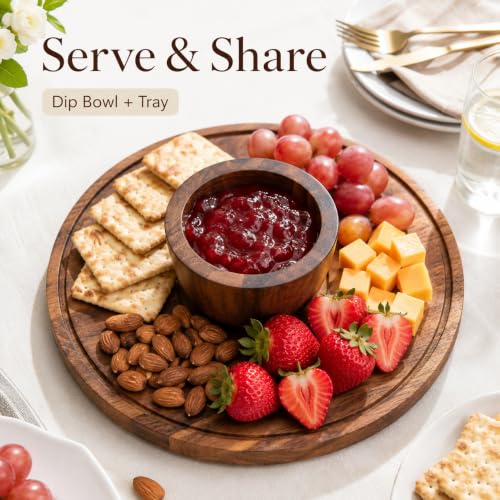 ABenkle Wooden Cake Stand with Dome, 11.8'' Dessert Display Stand for Party