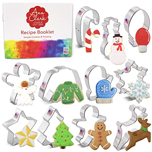 Ann Clark Christmas Cookie Cutters Set of 11, Made in USA - style: Christmas 11-Pc Set