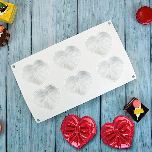 3D Bow Love Silicone Cake Moulds Fondant Decorating Tools Chocolate Pastry Molds Kitchen Baking Accessories (Heart G 11.8 X6.92 X1.4inch) - size: Heart G_11.8 x 6.92 x 1.4 inch