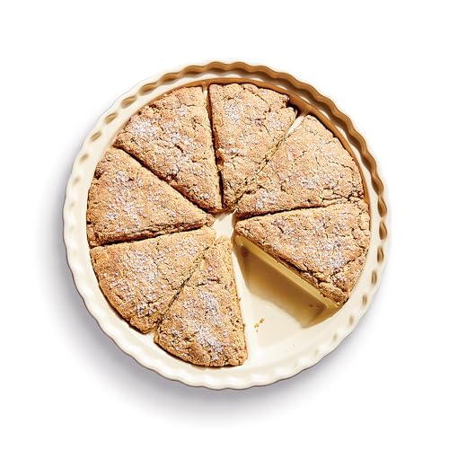 King Arthur Baking Company Ceramic Scone Pan, Ceramic, Distributes Heat Evenly, Makes 8 Uniform Scones - style: Scone, 11 x 11-Inch