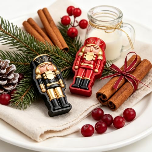 Nutcracker Silicone Mold for Chocolate Candy Christmas - color: Pink-QY402