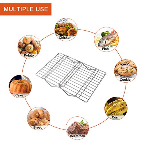 P&P CHEF 5-Tier Stainless Steel Cooling Rack, 16.5" x 11.4", Silver - color: Silver, size: 16.5" x 11.4"