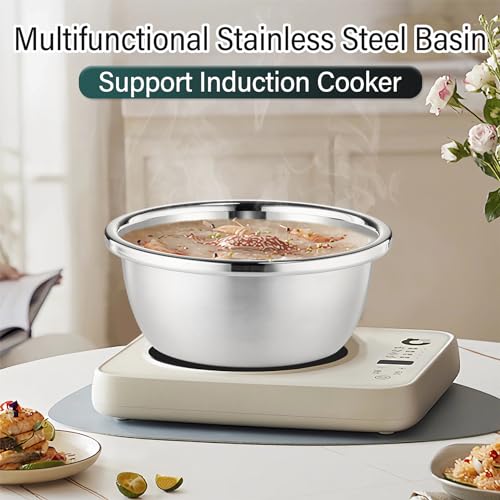 2PCS 5QT Microporous Colander Mixing Bowl Set,304 Stainless Steel - size: 5QT
