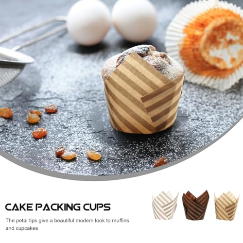 PRETYZOOM 300 pcs Tulip Muffin Liners Paper Baking Cups