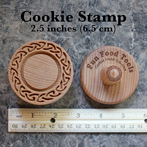 Wood Cookie Stamp, 2.5 Inch (Celtic Frame CS-033) - color: Celtic Frame CS-033