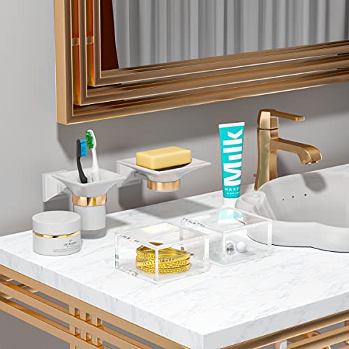 AITEE Acrylic Box with Lid, Square Storage Case with Multi-Purpose (Medium) - size: Medium