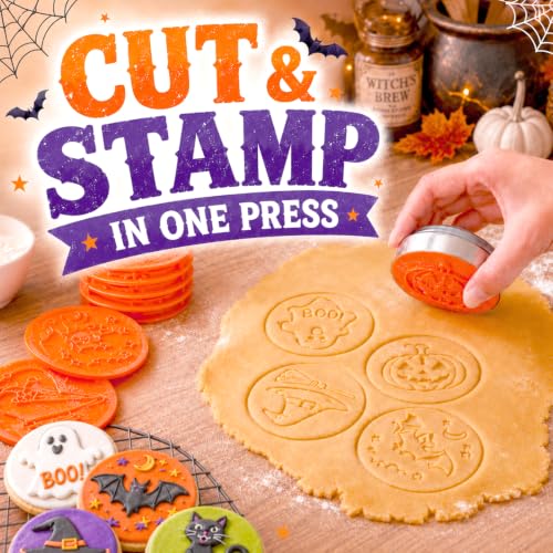 8pcs Halloween Cookie Cutters - color: Metal
