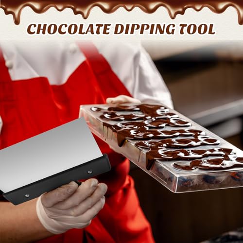 Baderke Polycarbonate Chocolate Molds 21 Cavity with Scraper,Bullet