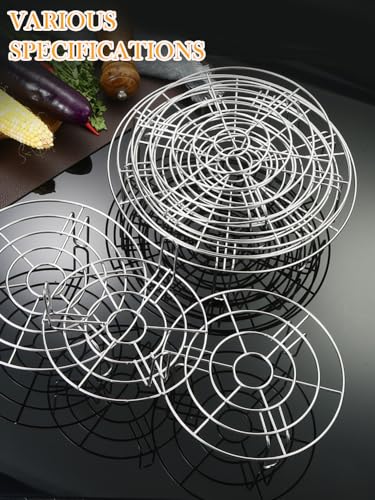 Dia 10.8" Round Cooking Rack Set of 2 Stainless Steel Steamer Rack with Legs Grilling Rack Canning Rack Cooling Rack for Baking Canning Cooking (Height 1.8"&2.8",11"/28cm) - size: 11"
